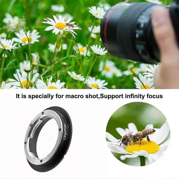 Metall Linseadapterring for Leica M LM L/M-fatning til EOS EF 700D 600D 5D III 6D js