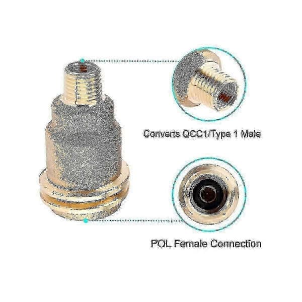 Qcc1 Gassregulatorventiladapter med 5042 mutter og slangekobling