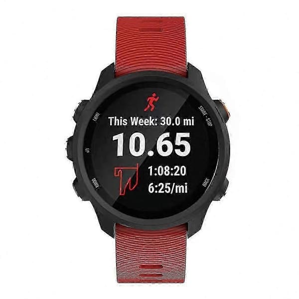 Udskiftningssilikonearmbåndsurrem kompatibel med Forerunner 245 Red