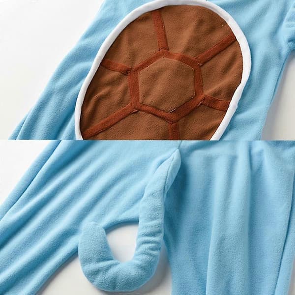 Squirtle Onesie Pyjamas för höst vinter termiska hemsovkläder för barn tonåringar vuxna Squirtle Kid 130