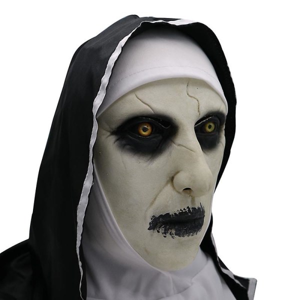 Voksen The Town Nonne Maske Skrekk Cosplay Fest Halloween Close Mouth