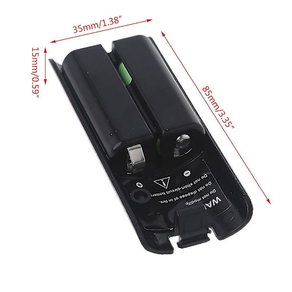 2 stk. Svart/Hvit Oppladbart Batteri for Wii Spillkonsoll Tilbehør 2800mah White