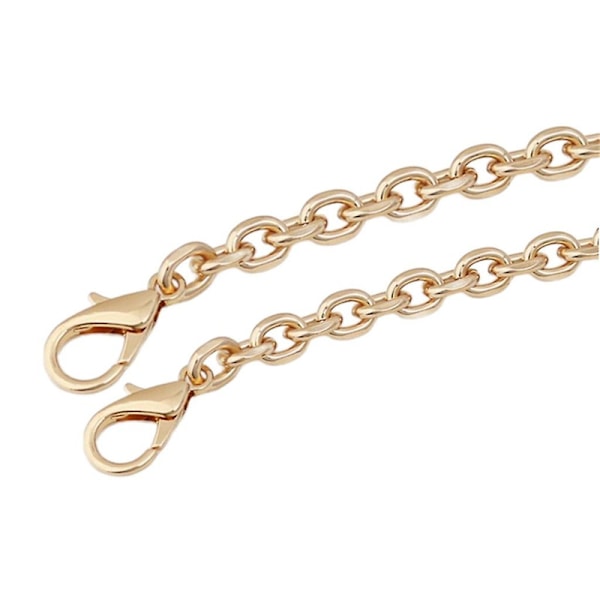 100/120cm Metallkjede Veske Stropper Vesker Tilbehør Kvinner Crossbody Veske Stropp Lys gull Light gold 1 meter Criticism