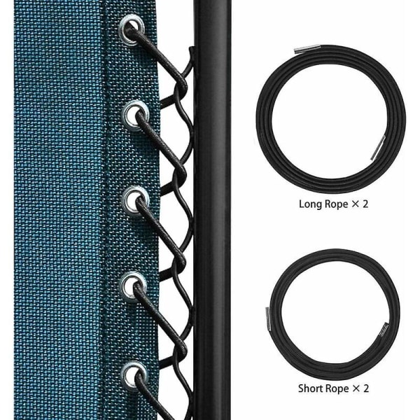 Ersättning universell elastisk rep för Lafuma Relax fåtölj, Lafuma Lounge stol, Zero Gravity fällbar stol, Bungee Relax fåtölj (2 2m/78 tum+2 1