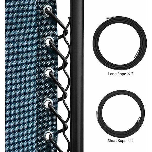 Universal elastisk erstatningsreim for Lafuma Relax lenestol, Lafuma Lounge stol, Zero Gravity sammenleggbar stol, Bungee Relax lenestol (2 2m/78 tommer+2 1