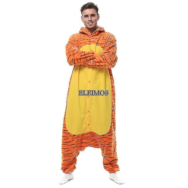 Halloween-asu, Tiikerin Kigurumi Onesie Aikuisten Naisille ja Miehille, Eläin-Pyjama, Kotiasu, Jouluasu, Cosplay-Pukeutumiseen, Xxl L