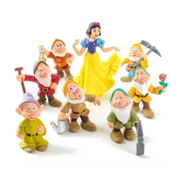 Lumikki ja seitsemän kääpiötä Pvc-figuurit lelu 8kpl/ set