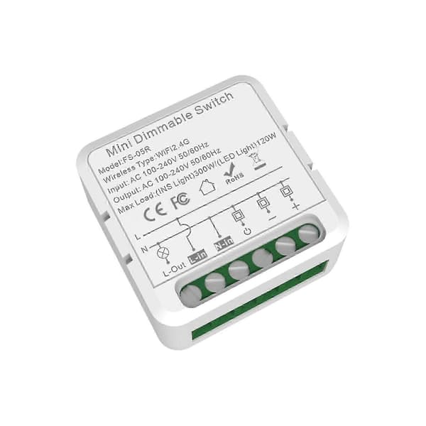 ZigBee og WiFi Smart Dimmerbryter med 2-veis kontroll for belysning, kompatibel med stemmeassistenter og app-kontroll