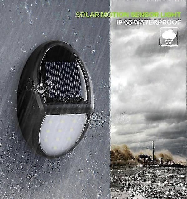 10-LED Solvägglampor - IP65 Skymningssensor Utomhus