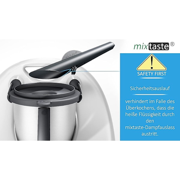 Höyrynjohdin Thermomix TM5, TM6, TM Friend -malleihin, suojattu ylivuodon estolla, höyryn ohjauslisävaruste, tarvikkeet, takka, F