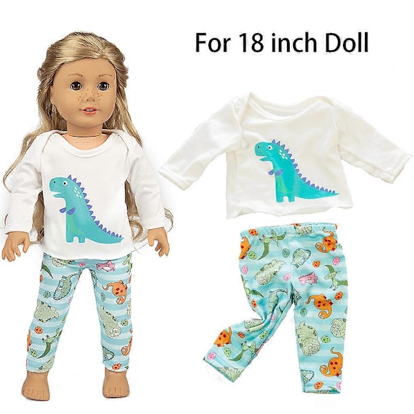 Söta Kläder Pyjamas Flickleksak För 18 Tums Docktillbehör Flickans Leksak A