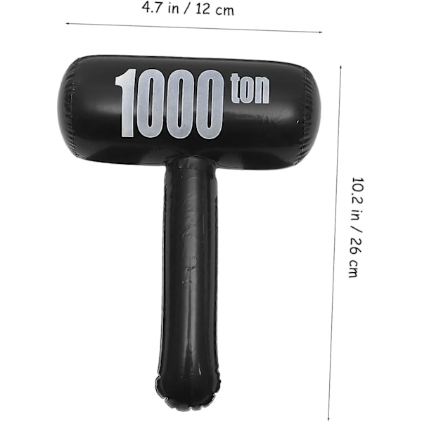 Hurtig shopping ERINGOGO 4 stk. oppustelige hammer badelegetøj oppustelig hammer fødselsdagsfest oppustelige legetøj oppustelig forhammer Black Small