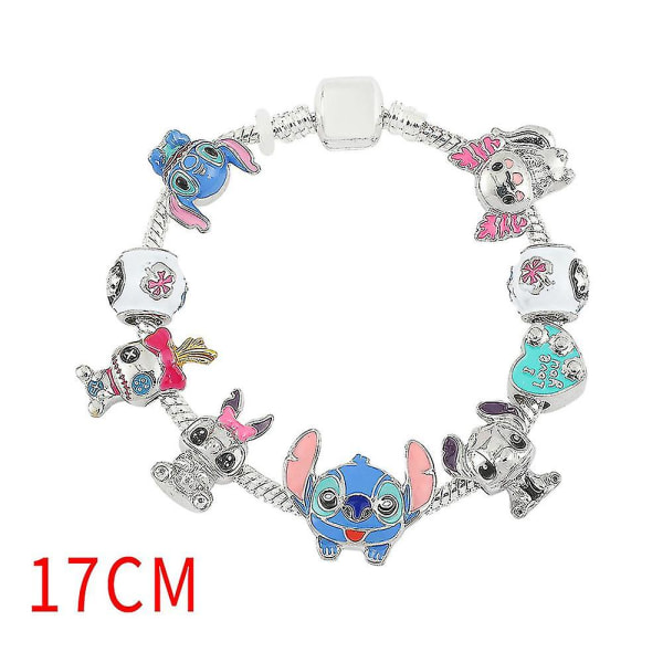 Cartoon Stitch Armband Charm Pärlor Armband Barn Flickor Smycken Gåvor 17cm