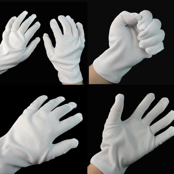 Valkoiset hanskat miehille Parade Gloves Valkoiset hanskat Taikuritarjoilijalle