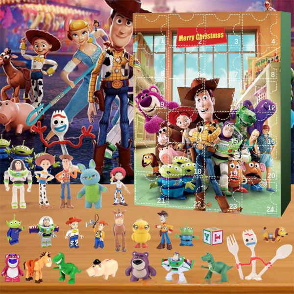 2023 heinäkuu adventskalender Nedräkning 24 söta Toy Story Lelut