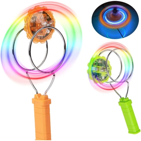 Spinning Top Gyro Wheel Håndbetjent magisk glitrende Spinning Top Farve Led, Magnetic Gravity Defying Toy, 1 stk Iwm