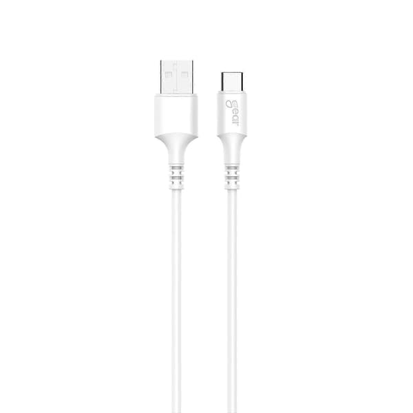 Latauskaapeli USB-A-USB-C 2.0 3m Valkoinen gen2 Pyöreä kaapeli