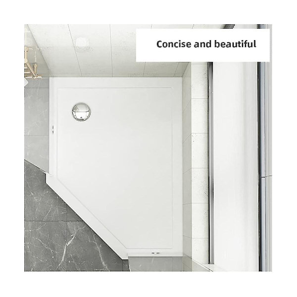 Lav dusjavløp Forkrommet Abs Dusjbunn Hevert Slank Avløp 90mm 36 L/min Vannstrøm, Felle Sid A White