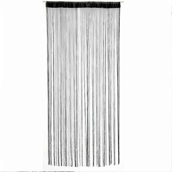 Lige kvast gardin rumdeler boligindretning Black,100x200cm