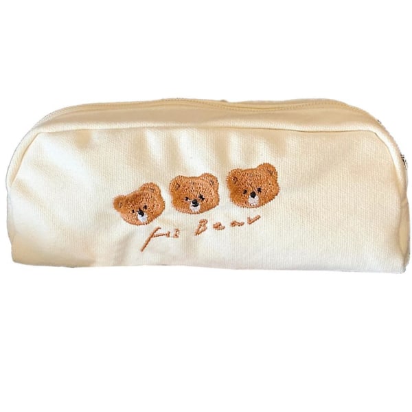 Cute Animal Canvas Cosmetic Pencil Bag Pen Case - Students Stationery Pouch Zipper Bag
