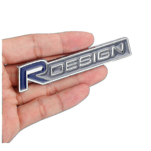 Volvo R Design Blå Sølv Grill Mærke Bagagerum Emblem Xc60 V70 S60 V40 V60 C30 V50