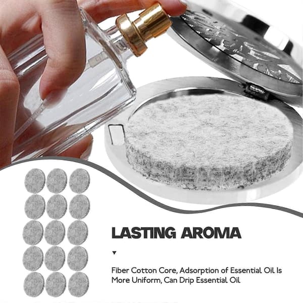 100 stk. påfyllingsputer i bomull for aromadiffuser, puter for eterisk oljediffuser, påfyllingsputer for aroma