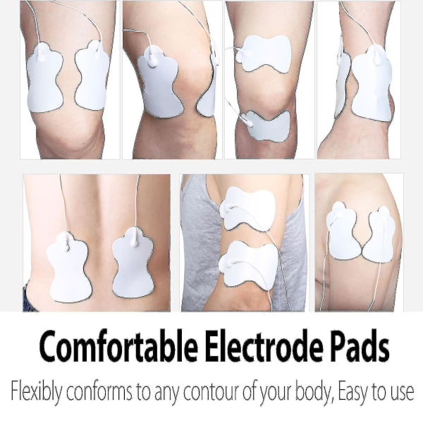 12 stk Elektroterapi Long Life Pads Erstatnings Elektrode Pads - Premium selvklæbende Genanvendelige Massage Erstatning Gel Pads Omron Massager