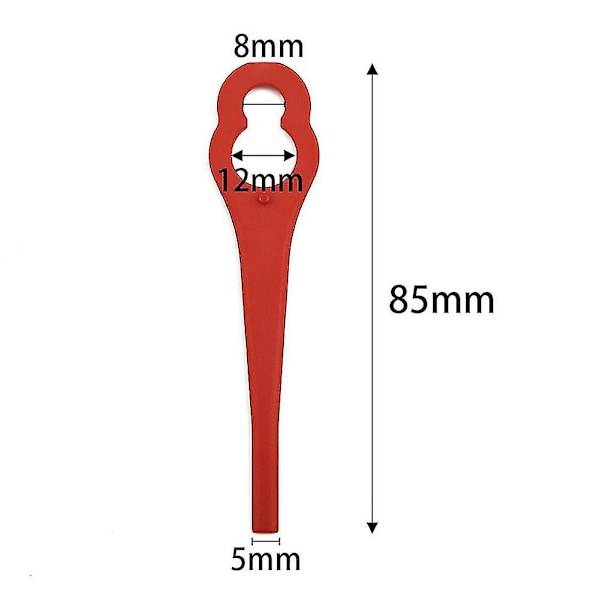 Gressklipper Plastblad Erstatning For Parkside Prta 20-lia1 Lidl Ian 311046 91099406 Med Klippehode