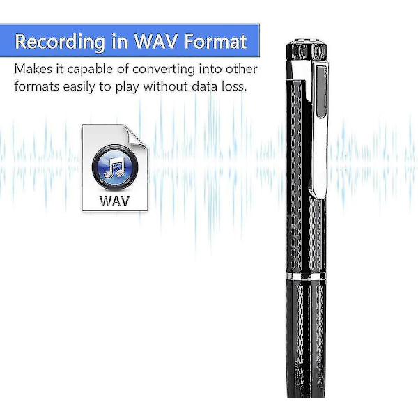 Digital Diktafon Med U Disk/mp3 Funksjon For Opptak Av Intervjuer Og Møter-8gb(svart)
