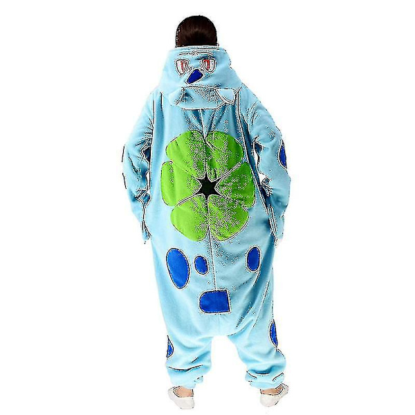 Bulbasaur-asu Kokovartalon Pyjama Halloween Joulu Yksikokoinen Kigurumi Miehille Naisille S