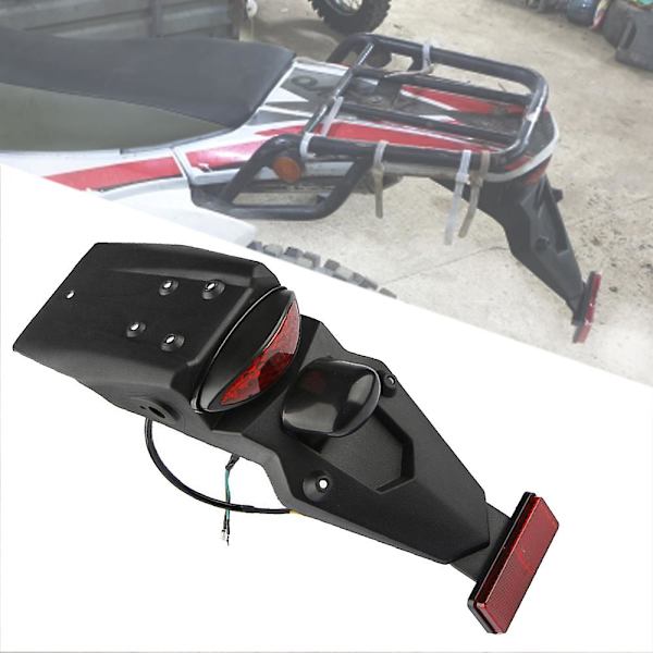 Universal Motorcykel Bagskærm Mudguard Med LED Baglygte Til Yamaha Mudguard LED Brems Baglygte Bremslys - Motorcykel Mudguards