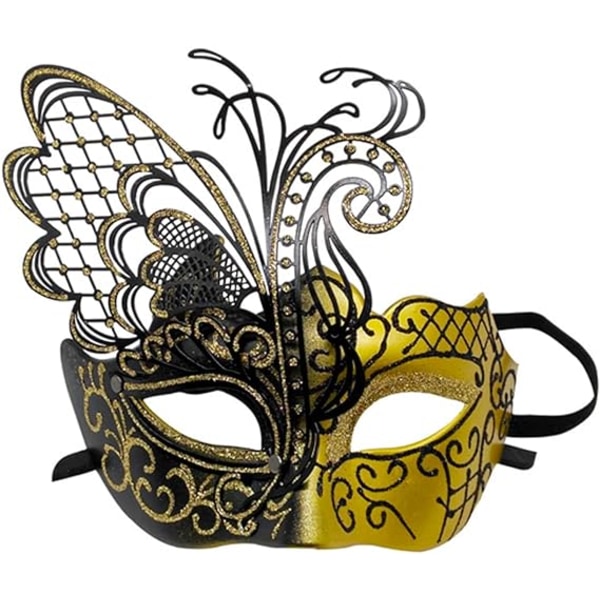 Mystisk Halloween Butterfly metall venetiansk maske. Passer for sexy kostymeball for kvinner, maskerade, karnevalsfest, julepåske