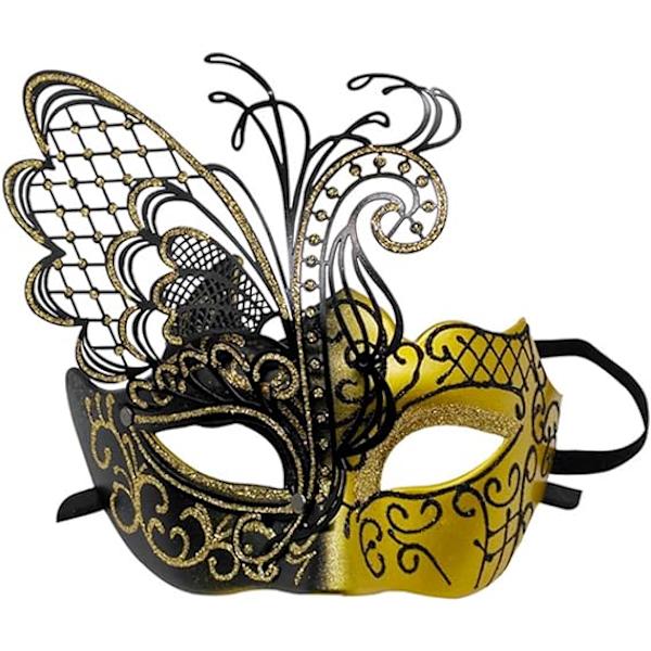 Mystisk Halloween Sommerfugl metal venetiansk maske. Velegnet til kvinders sexede kostumebold, maskerade, karnevalsfest, jul påske