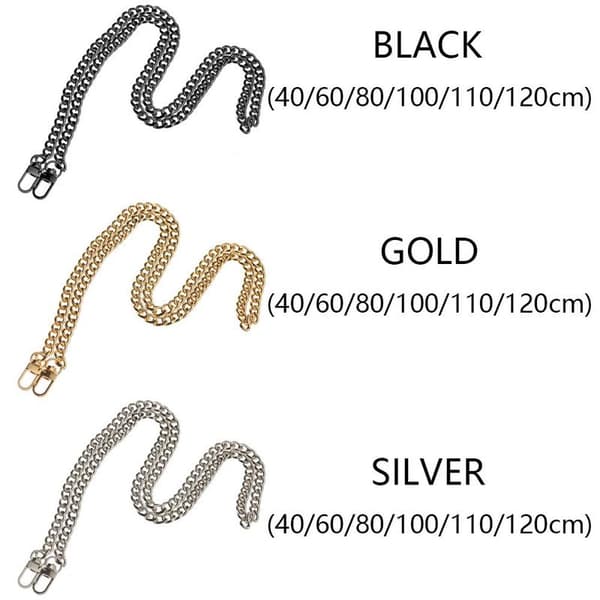Skuldertaske Kæde SØLV 100CM - spot salg sølv sølv-FA- sølv 100cm 100cm silver