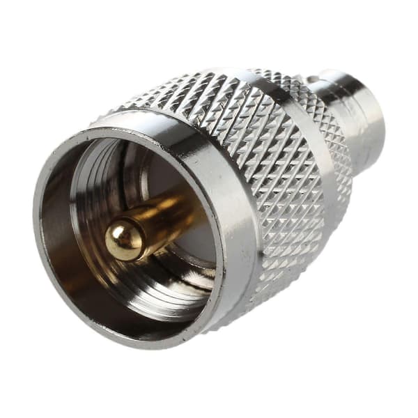 2 kpl RF koaksiaaliadapteri BNC naaras - UHF uros PL259 Silver