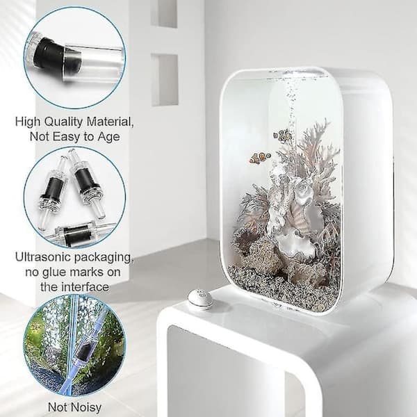 Backventiler för akvarieluftpump, envägs backventil för akvarium, envägs backventil för akvarium, backventil för akvarium, svart