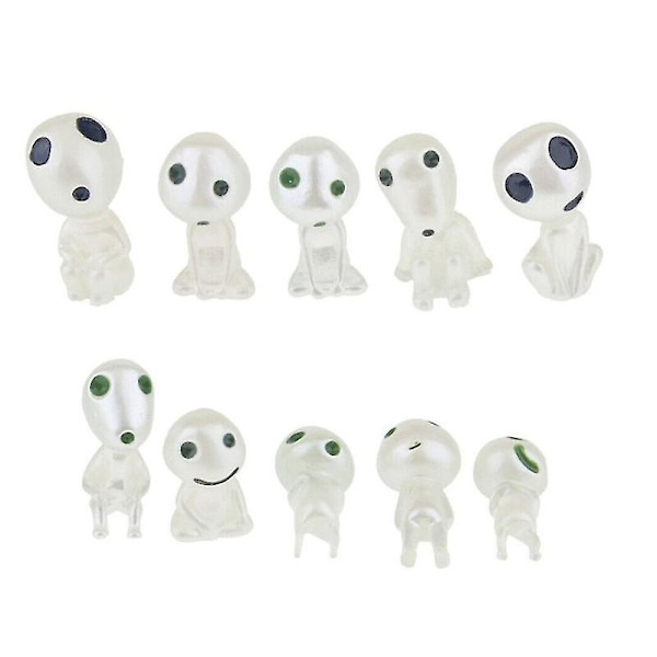 Ghibli Kodama trädsjäl Prinsessan Mononoke Mini Actionfigur Glow In Dark Luminous Elf Tree
