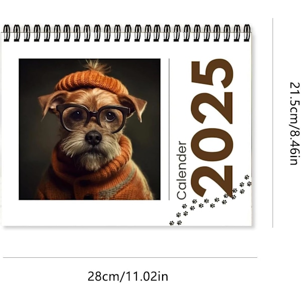 Hundkalender 2025, Stor Familjeplanerare & Daglig Organisatör, Slank Tjock Robustt Papper Söt Rolig Hundfotokalender För Hundälskare, Vänner