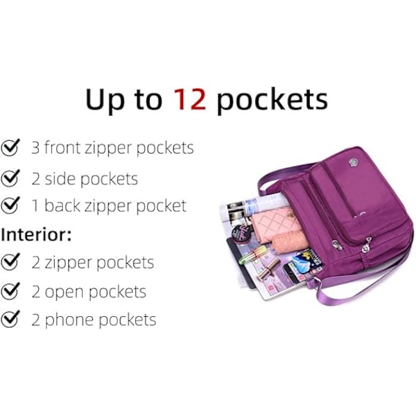 Naisten olkalaukku, tilava monitoimilaukku, naisten crossbody-laukku, muodikas shopperi, yläkahvallinen satchel-laukku