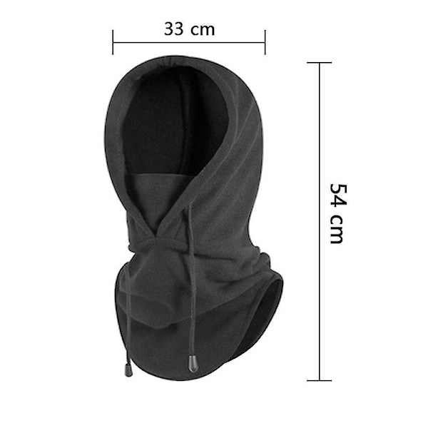 Fleece-maske for ansikt og nakke til kaldt vær