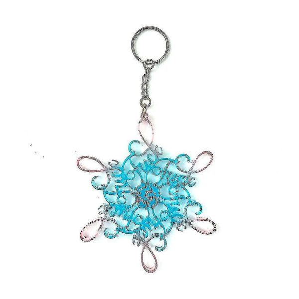 Snowflake Nyckelringar Gör det själv Epoxy Craft Halsband Nyckelring  Smycken Mögel Form Craft 31c0 | Fyndiq
