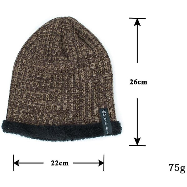 Mens Baggy Knitted Stretchy Beanie Hat Winter Warm Ski Slouchy Woolen Cap