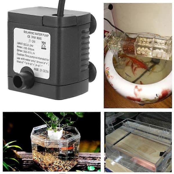 Solkraft DC Vattenpump Mini Borstlös Dränkbar Pump för Vattenfontän 24V