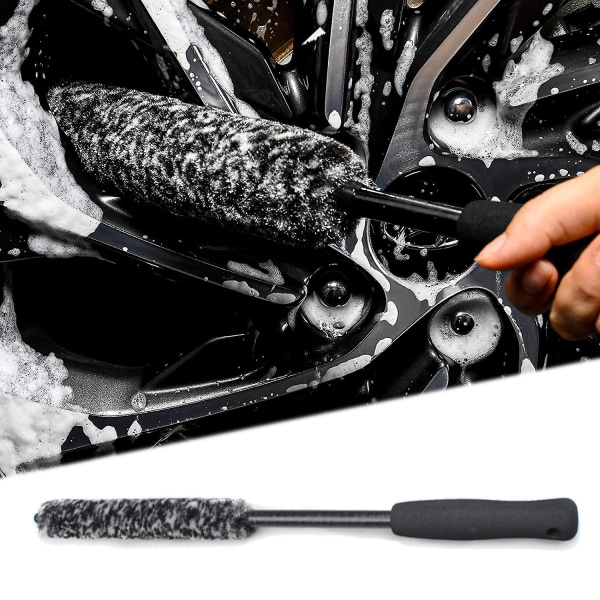 Car Wash Wheel Microfiber Detail Brush Long Handle Brush Non Slip Car Wheel Brushes Auto Car Cleaning Tools Wheel Brush 1pc| |