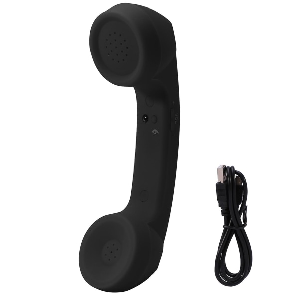 Telefonlursmottagare Bluetooth trådlös strålningssäker hemmobiltelefon Black