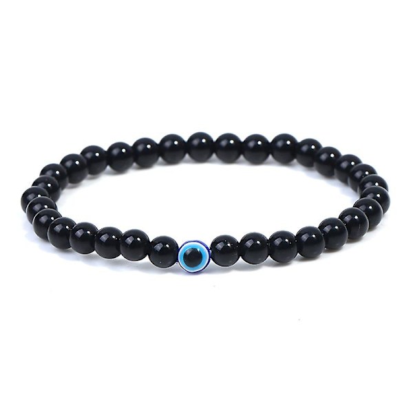 Tyrkisk Onde Øjne Armbånd Naturlige Sten Perler Til Kvinder Mænd Yoga Smykker Onesize