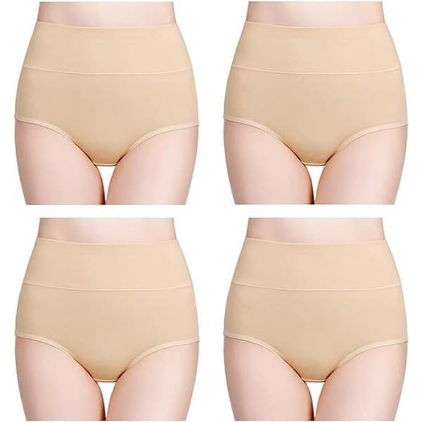Korkeat alushousut (5-pack) Beige Beige L
