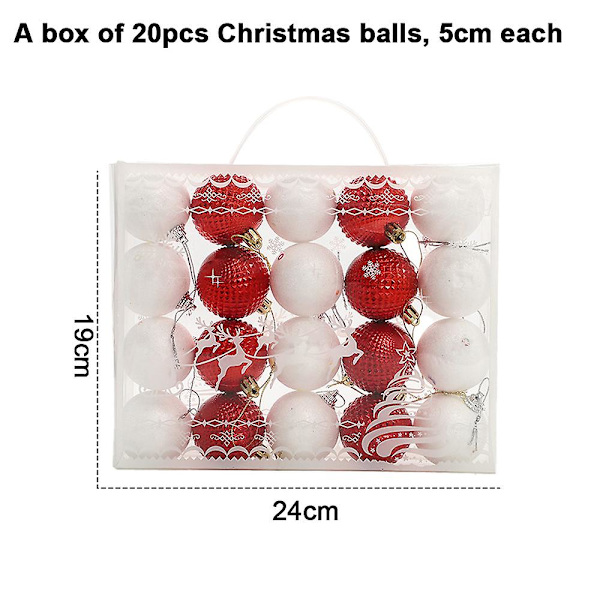 Julekule Ornamenter Dekorative Hengende Julekule Baubles Sett For Juletre style 1