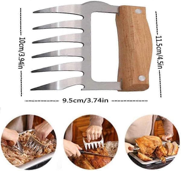 Kødkløer, Pulled Pork Shredders, Løft & Grip & Træk & Riv Grillgafler, Låsbar