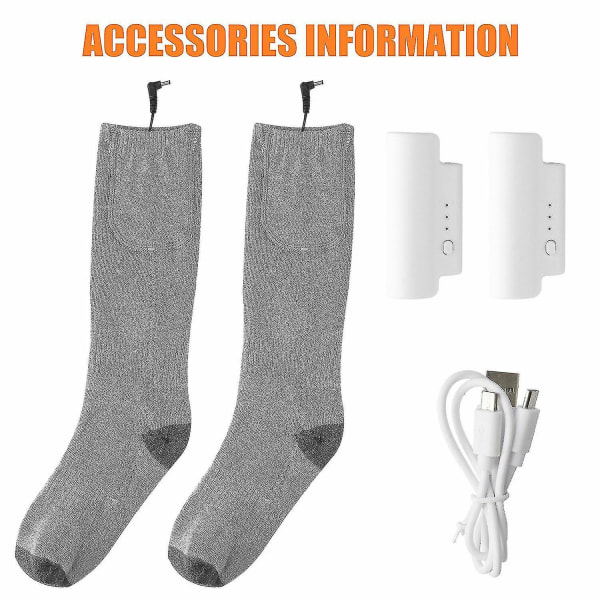 Elektrisk opvarmede sokker genopladeligt batteri 4,5v fodvarme vinterski jagt *1 W 3v